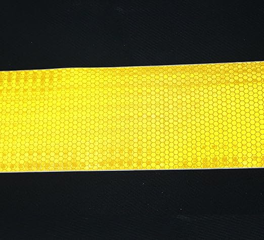 Yellow Reflective Tape 3 inch Wide, Outdoor Waterproof High Visibility Warning Industrial Marking Tape, Safety Stickers (68 feet,3 Rolls)