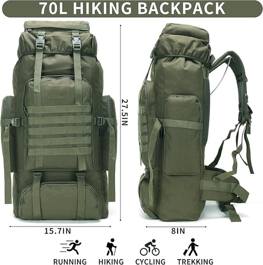 Hiking Backpack for Men 70L/100L Camping Backpack Military Rucksack Molle 3 Days Assault Pack for Climbing