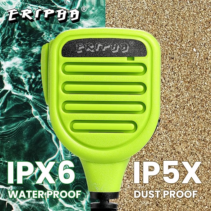 Shoulder Mic Speaker Compatible with Motorola XPR 7550 7550e 6550 Waterproof IP56 Two Way Radio Speaker Microphone with 3.5mm Jack (Green)