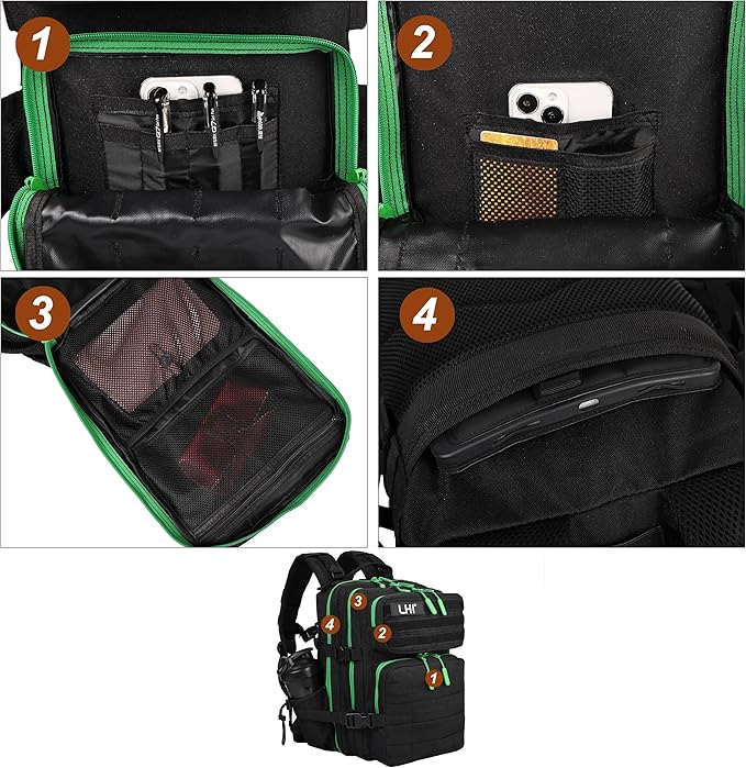 LHI Tactical Military Backpack for Men and Women 25L/35L Army Assault Pack Bag Small Rucksack with Bottle Holder