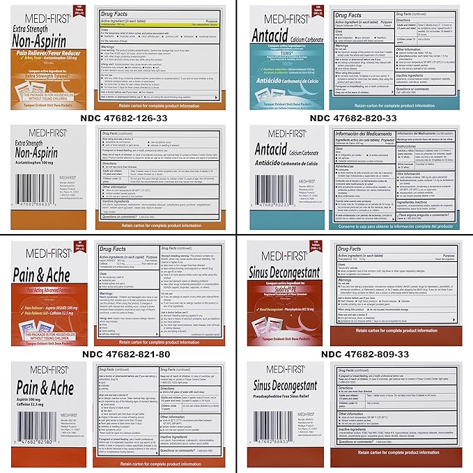 MFASCO First Aid Kit Refill - 25 Person Kit Restock with Essential Medical Supplies for Home, Office, and Auto Emergencies - Compact Size (8x7 inches) - Comprehensive EMT Restock