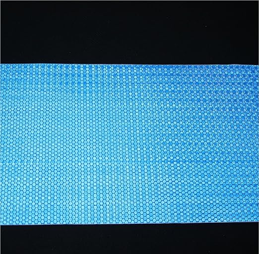 Blue Reflective Tape 8 inch Wide, Outdoor Waterproof High Visibility Warning Industrial Marking Tape, Safety Stickers (68 feet)