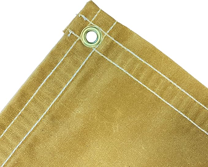 8 Ft. x 12 Ft. Tan/Gold 10 Oz. Canvas Tarp