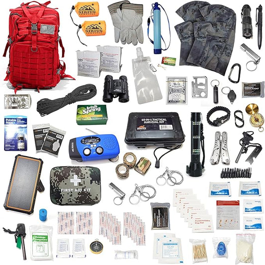 Sirius: Pre-Packed Bug Out Bag - 72 Hour Kit for 2 People - Bugout Backpack Survival Kit - Premium 50L Go Bag Tactical Backpack - Essential Bug Out Gear - Upgraded Survival Backpack