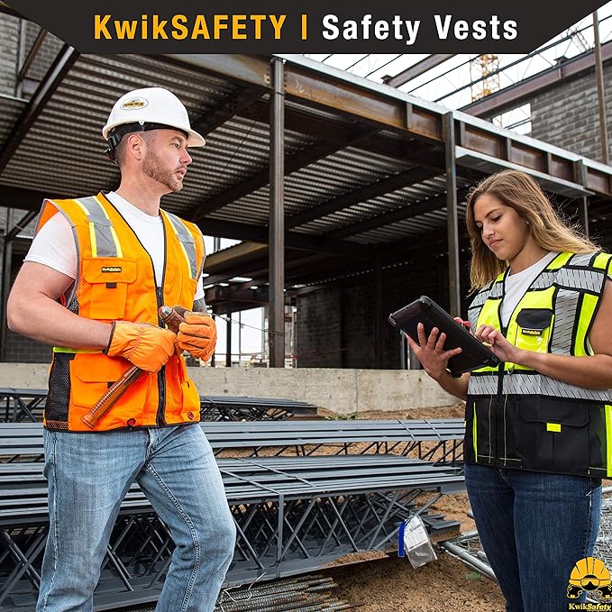 KwikSafety - Charlotte, NC - Men's & Women's Class 3 Safety Vest PPE Hi Vis Reflective ANSI OSHA