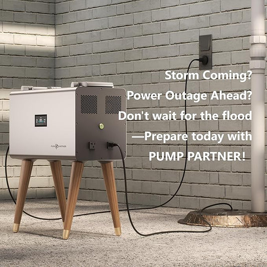 Heavy-Duty automatic backup power station for 120v sump pumps. Built-in 51.2V 40Ah LiFePO₄ battery, Specifically designed for extreme weather, and homes facing 1–3 day power outages.