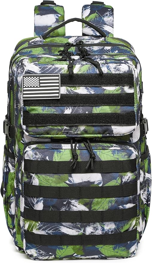 Wotony Military Tactical Backpack for Men Waterproof Daypack 3 Day Assault Pack Molle Bag with Water Bottle Holder
