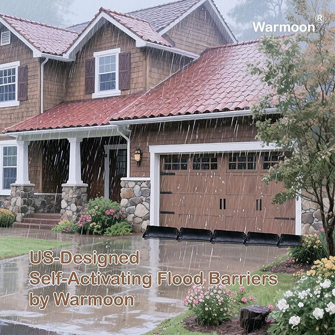 1FT*2FT Warmoon Self-Absorbing Flood Bags with Handles for US Homes - Ideal Barriers for Doorways, Garages & Basements (1ft*2ft (Pack of 6))