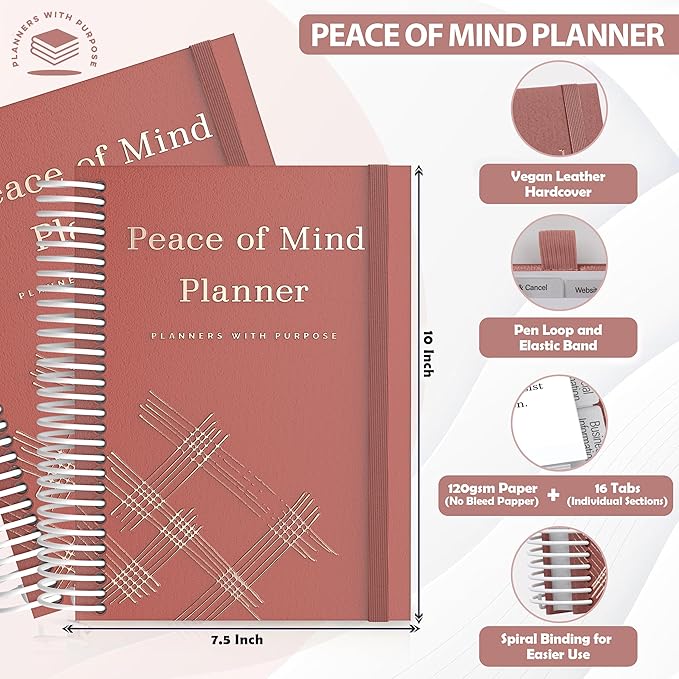 End of Life Planner - Guided Final Arrangements When I'm Gone Workbook Organizer Notebook for Beneficiary Info, Will Preparation, Last Wishes, Funeral Planning - Peace of Mind B5