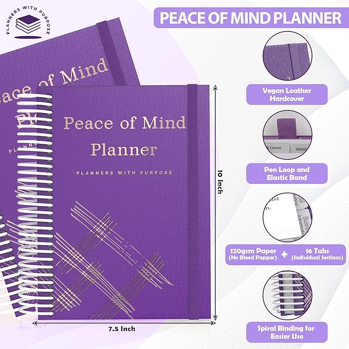 End of Life Planner - Guided Final Arrangements When I'm Gone Workbook Organizer Notebook for Beneficiary Info, Will Preparation, Last Wishes, Funeral Planning - Peace of Mind B5