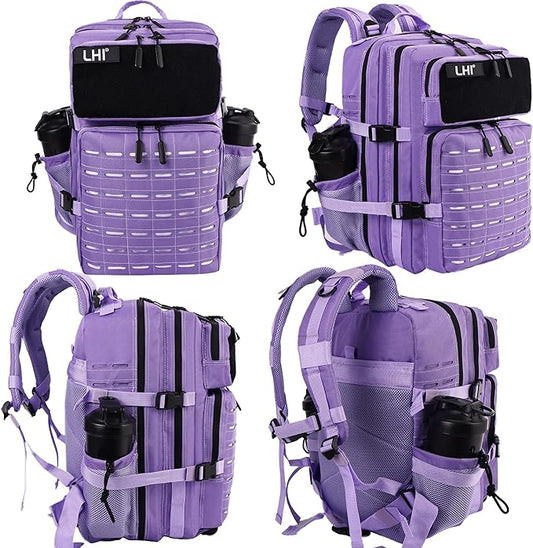 LHI Tactical Military Backpack for Men 25L/45L Large Molle Army Assault Pack 3 Day Hiking Rucksack With Bottle Holder
