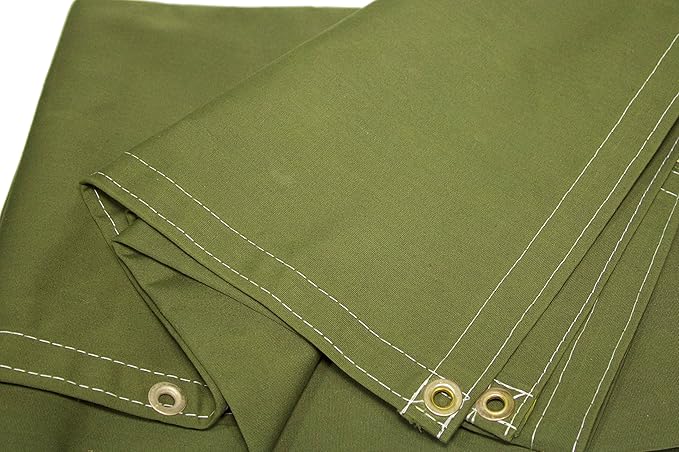 Green Workhorse Polyester Canvas Tarp 6 Ft x 12 Ft - 14.5 Oz.