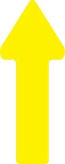 5S Location Marking Arrow- Durable Laminated LSE (Low Surface Energy) Arrow Shaped Floor Marker by Graphical Warehouse- 5S Safety and Security Signage (10x3.5", Yellow, 100)