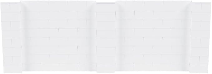 EverBlock 11' x 4' Wall Kit | Modular Building Blocks | Wall System for Building, Display & Structures | Room Divider & Partition | Easy to Connect & Reuse | Indoor & Outdoor Use | White