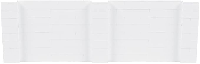 EverBlock 12' x 4' Wall Kit | Modular Building Blocks | Wall System for Building, Display & Structures | Room Divider & Partition | Easy to Connect & Reuse | Indoor & Outdoor Use | White