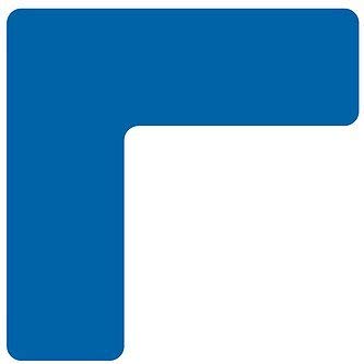 5S Location Marking Corner- (Various Sizes Available) Durable L Shaped Floor Marker by Graphical Warehouse- Vibrant Colors, Rounded Corners (2x2x0.75" (25 Pack), Blue)