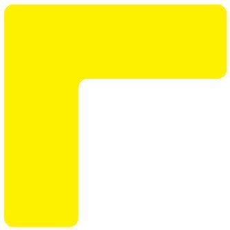 5S Location Marking Corner- (Various Sizes Available) Durable L Shaped Floor Marker by Graphical Warehouse- Vibrant Colors, Rounded Corners (6x6x2" (15 Pack), Yellow)