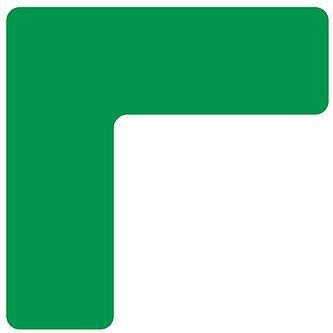 5S Location Marking Corner- (Various Sizes Available) Durable L Shaped Floor Marker by Graphical Warehouse- Vibrant Colors, Rounded Corners (10x10x4" (10 Pack), Green)
