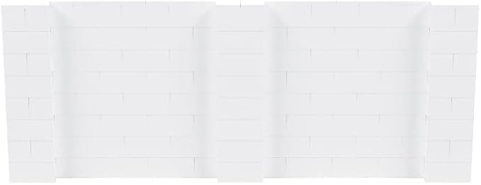 EverBlock 10' x 4' Wall Kit | Modular Building Blocks | Wall System for Building, Display & Structures | Room Divider & Partition | Easy to Connect & Reuse | Indoor & Outdoor Use | White