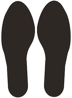 5S Location Marking Footprint- 10x3.5" Durable Footprint Shaped Floor Marker by Graphical Warehouse- Vibrant Colors, Rounded Corners (Pack of 10, 5 Pairs) (Black)