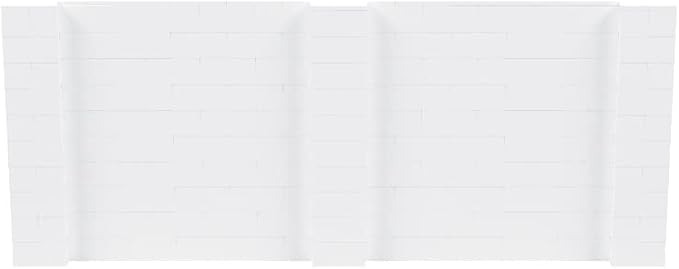 EverBlock 12' x 5' Wall Kit | Modular Building Blocks | Wall System for Building, Display & Structures | Room Divider & Partition | Easy to Connect & Reuse | Indoor & Outdoor Use | White