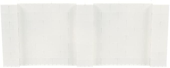 EverBlock 10' x 4' Wall Kit | Modular Building Blocks | Wall System for Building, Display & Structures | Room Divider & Partition | Easy to Connect & Reuse | Indoor & Outdoor Use | Translucent