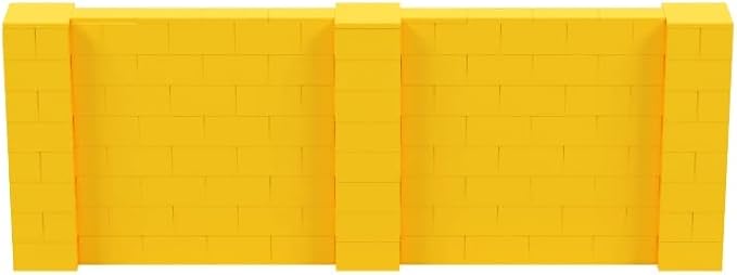 EverBlock 11' x 4' Wall Kit | Modular Building Blocks | Wall System for Building, Display & Structures | Room Divider & Partition | Easy to Connect & Reuse | Indoor & Outdoor Use | Yellow