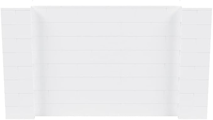 EverBlock 7' x 4' Wall Kit | Modular Building Blocks | Wall System for Building, Display & Structures | Room Divider & Partition | Easy to Connect & Reuse | Indoor & Outdoor Use | White