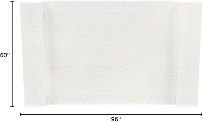 EverBlock 8' x 5' Wall Kit | Modular Building Blocks | Wall System for Building, Display & Structures | Room Divider & Partition | Easy to Connect & Reuse | Indoor & Outdoor Use | Translucent