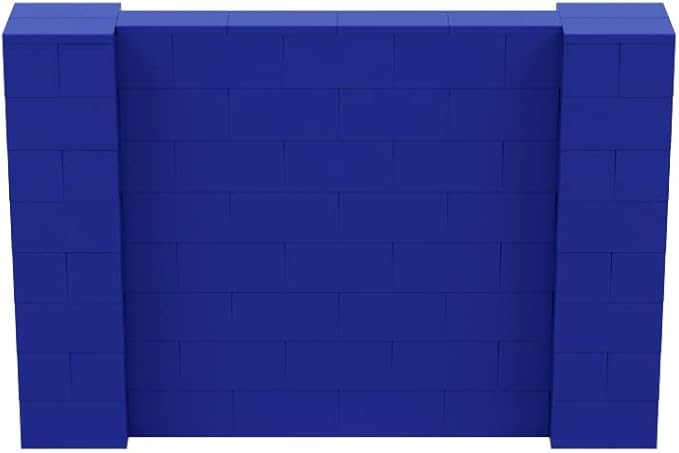 EverBlock 6' x 4' Wall Kit | Modular Building Blocks | Wall System for Building, Display & Structures | Room Divider & Partition | Easy to Connect & Reuse | Indoor & Outdoor Use | Blue