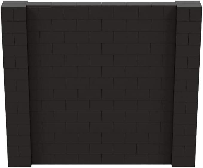 EverBlock 8’ x 7’ Wall Kit | Modular Building Blocks | Wall System for Building, Display & Structures | Room Divider & Partition | Easy to Connect & Reuse | Indoor & Outdoor Use | Black
