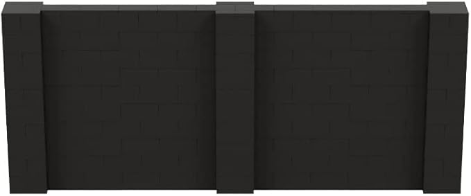 EverBlock 12' x 5' Wall Kit | Modular Building Blocks | Wall System for Building, Display & Structures | Room Divider & Partition | Easy to Connect & Reuse | Indoor & Outdoor Use | Black