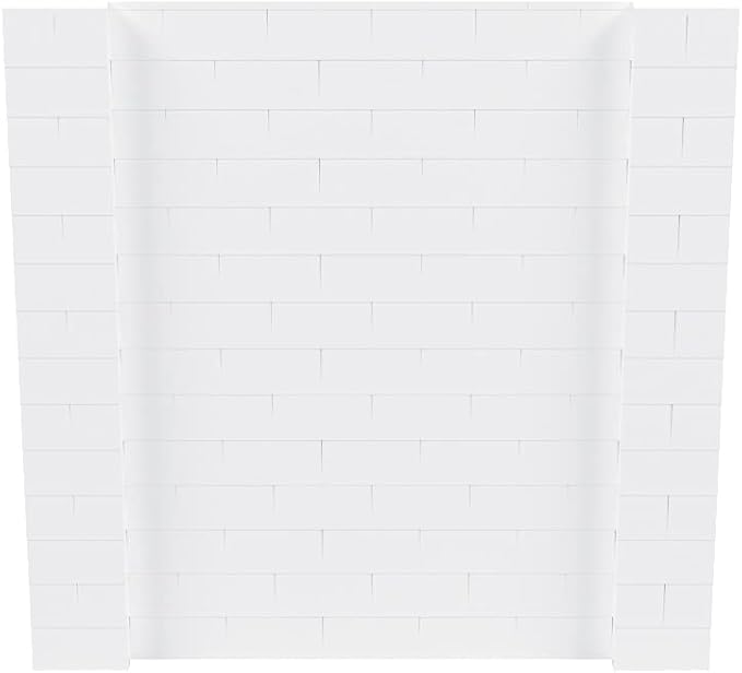 EverBlock 7’ x 7’ Wall Kit | Modular Building Blocks | Wall System for Building, Display & Structures | Room Divider & Partition | Easy to Connect & Reuse | Indoor & Outdoor Use | White