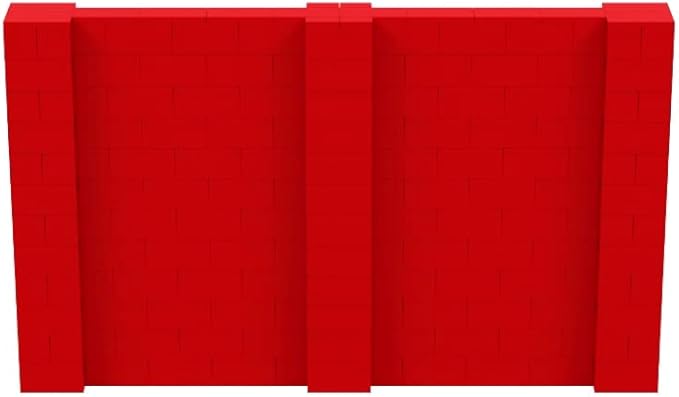 EverBlock 10' x 6' Wall Kit | Modular Building Blocks | Wall System for Building, Display & Structures | Room Divider & Partition | Easy to Connect & Reuse | Indoor & Outdoor Use | Red
