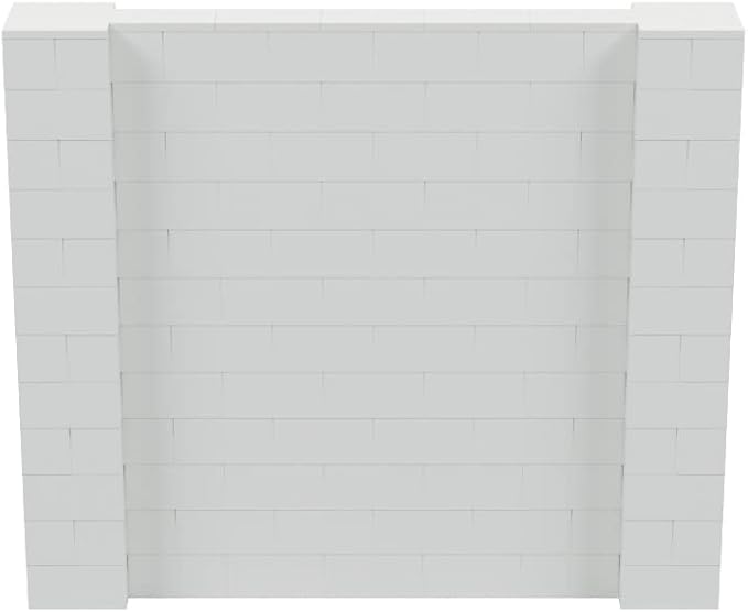 EverBlock 7' x 6' Wall Kit | Modular Building Blocks | Wall System for Building, Display & Structures | Room Divider & Partition | Easy to Connect & Reuse | Indoor & Outdoor Use | Light Gray
