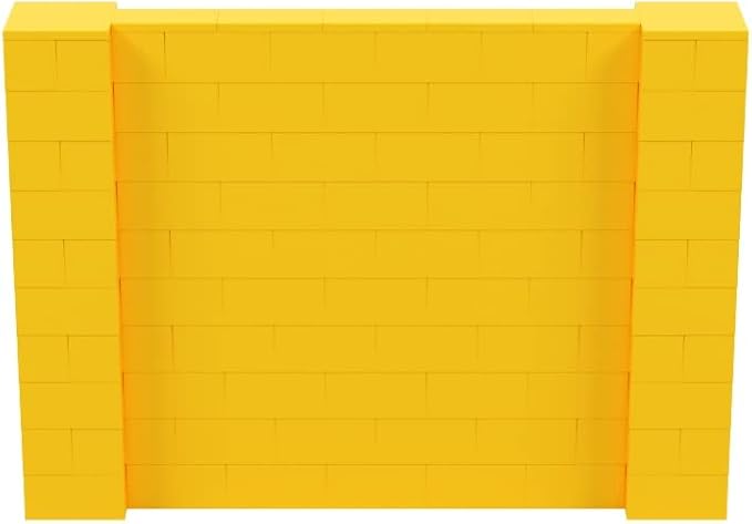 EverBlock 7' x 5' Wall Kit | Modular Building Blocks | Wall System for Building, Display & Structures | Room Divider & Partition | Easy to Connect & Reuse | Indoor & Outdoor Use | Yellow