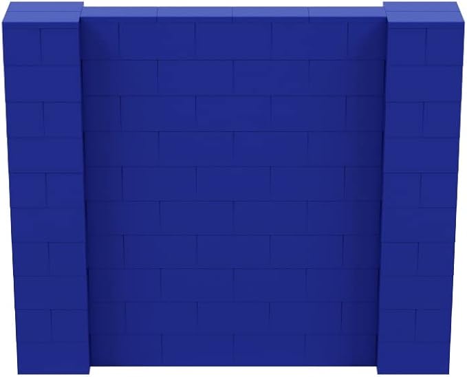 EverBlock 6' x 5' Wall Kit | Modular Building Blocks | Wall System for Building, Display & Structures | Room Divider & Partition | Easy to Connect & Reuse | Indoor & Outdoor Use | Blue