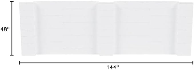 EverBlock 12' x 4' Wall Kit | Modular Building Blocks | Wall System for Building, Display & Structures | Room Divider & Partition | Easy to Connect & Reuse | Indoor & Outdoor Use | White
