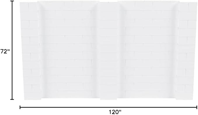 EverBlock 10' x 6' Wall Kit | Modular Building Blocks | Wall System for Building, Display & Structures | Room Divider & Partition | Easy to Connect & Reuse | Indoor & Outdoor Use | White
