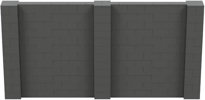 EverBlock 12' x 6' Wall Kit | Modular Building Blocks | Wall System for Building, Display & Structures | Room Divider & Partition | Easy to Connect & Reuse | Indoor & Outdoor Use | Dark Gray