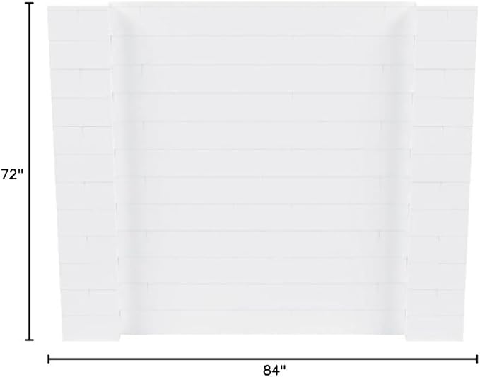 EverBlock 7' x 6' Wall Kit | Modular Building Blocks | Wall System for Building, Display & Structures | Room Divider & Partition | Easy to Connect & Reuse | Indoor & Outdoor Use | White