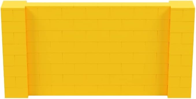 EverBlock 8' x 4' Wall Kit | Modular Building Blocks | Wall System for Building, Display & Structures | Room Divider & Partition | Easy to Connect & Reuse | Indoor & Outdoor Use | Yellow