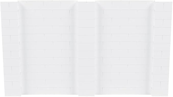 EverBlock 10' x 6' Wall Kit | Modular Building Blocks | Wall System for Building, Display & Structures | Room Divider & Partition | Easy to Connect & Reuse | Indoor & Outdoor Use | White