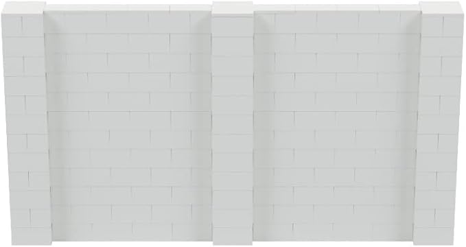 EverBlock 11' x 6' Wall Kit | Modular Building Blocks | Wall System for Building, Display & Structures | Room Divider & Partition | Easy to Connect & Reuse | Indoor & Outdoor Use | Light Gray