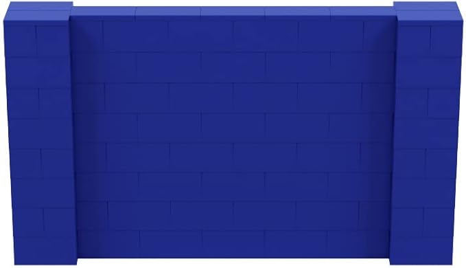 EverBlock 7' x 4' Wall Kit | Modular Building Blocks | Wall System for Building, Display & Structures | Room Divider & Partition | Easy to Connect & Reuse | Indoor & Outdoor Use | Blue