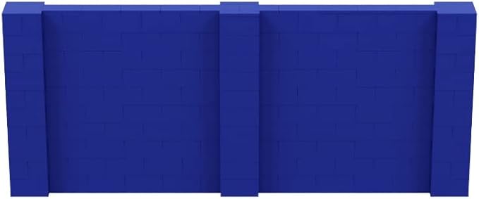 EverBlock 12' x 5' Wall Kit | Modular Building Blocks | Wall System for Building, Display & Structures | Room Divider & Partition | Easy to Connect & Reuse | Indoor & Outdoor Use | Blue