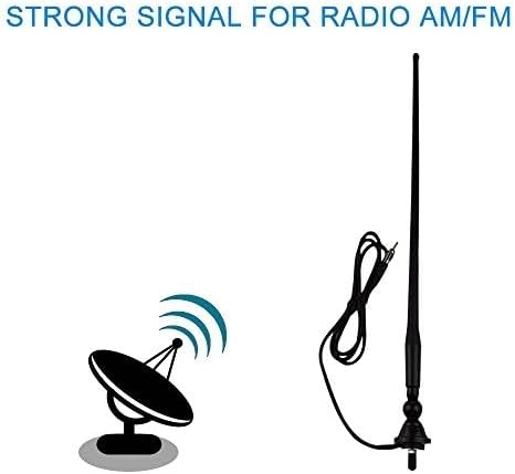 Herdio Waterproof Marine Radio Antenna 3.0mm Connector Rubber Duck Dipole Flexible Mast FM AM Antenna for Boat Car ATV UTV RZR SPA