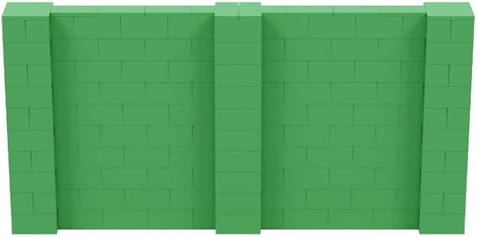 EverBlock 10' x 5' Wall Kit | Modular Building Blocks | Wall System for Building, Display & Structures | Room Divider & Partition | Easy to Connect & Reuse | Indoor & Outdoor Use | Green