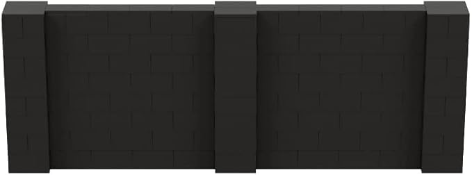 EverBlock 11' x 4' Wall Kit | Modular Building Blocks | Wall System for Building, Display & Structures | Room Divider & Partition | Easy to Connect & Reuse | Indoor & Outdoor Use | Black