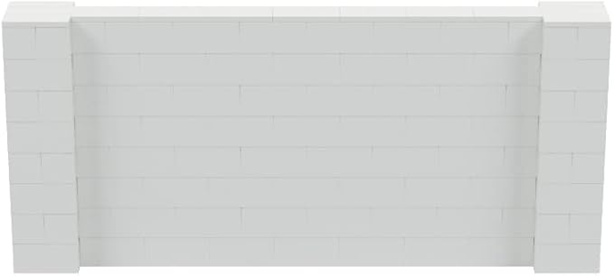EverBlock 9' x 4' Wall Kit | Modular Building Blocks | Wall System for Building, Display & Structures | Room Divider & Partition | Easy to Connect & Reuse | Indoor & Outdoor Use | Light Gray